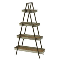 Metal Ladder A-frame 4 Shelf Display