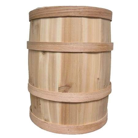 Natural 10in D x 15in H Cedar Whole Barrel - 2ct