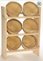 1/8 Peck Baskets Vertical Counter Rack - Color Choice