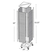 Pegboard Floor Display Square Tower with Wheels