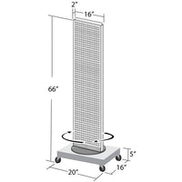 Mobile Pegboard Floor Stand - 16" x 66"