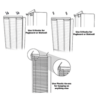 Pegboard Powerwing Display - 16.25Wx60H - Color Choice