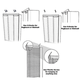 Pegboard Powerwing Display - 16.25Wx60H - Color Choice