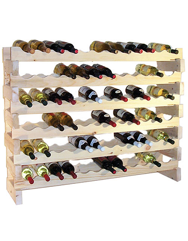 Pine Stackable Wine Rack