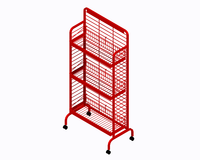 Premier 3 Shelf Snack Rack - Red