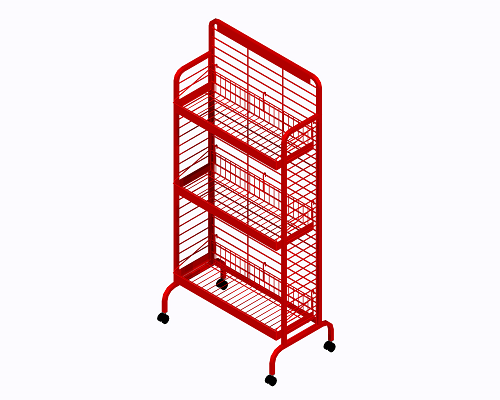 Premier 3 Shelf Snack Rack - Red