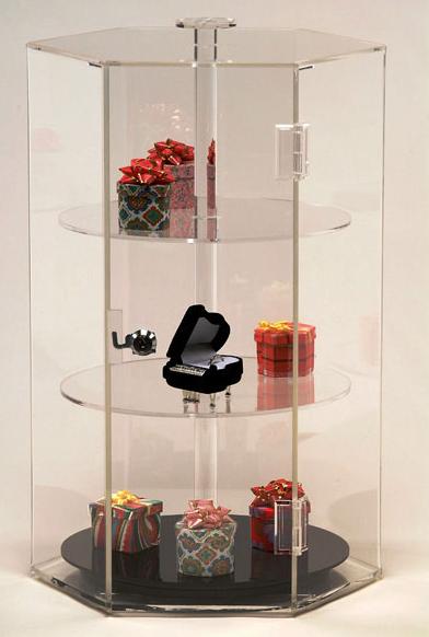 Revolving Acrylic Hexagon Display