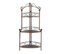 Rustic Corner Bakers Rack