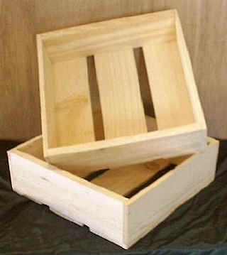 Shallow Pine Boxes - 15ct