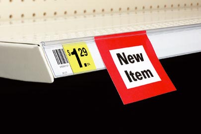 Shelf Channels Self-Adhesive Label Holder