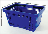 Shopping Baskets - Plastic Handles - 12ct