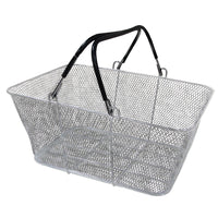 Silver Mesh Shopping Baskets - 12ct