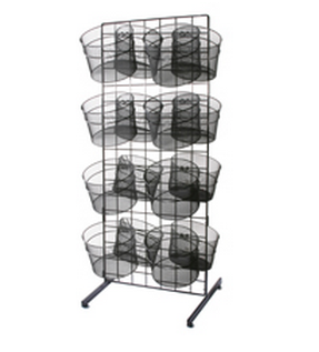 Single Sided Wire Mesh Basket Display