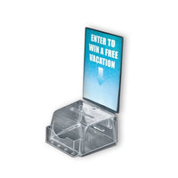 Small Clear Molded Suggestion Box with pocket