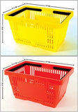 Shopping Baskets - Plastic Handles - 12ct