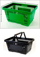 Shopping Baskets - Plastic Handles - 12ct