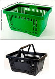 Shopping Baskets - Plastic Handles - 12ct