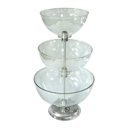 Large Three-Tier Bowl Counter Display