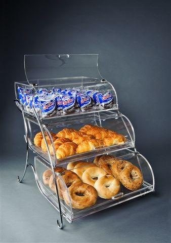 Triple Tier Bakery Display Case With Stand