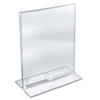 Two-Sided Sign Holder w/Card Pocket 8.5x11 - 10ct