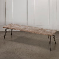 Weathered Wood Bench Display Table