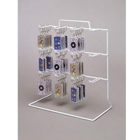 White 12 Peg 3 Tier Counter Rack