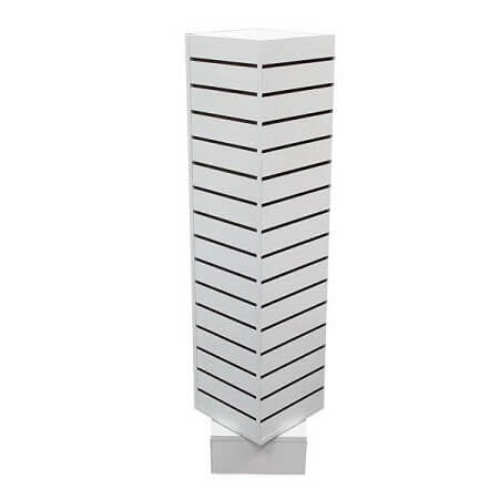 White Slatwall Rotating Tower