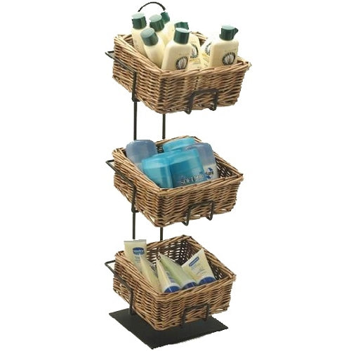 Counter Display - 3 Basket Wicker