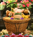 Wicker Counter Basket Stand w/ Handle