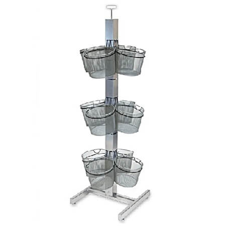 Wire 12 Basket Slotted Tower Display