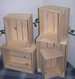 Wood Nesting Crates - 5 Crate Set