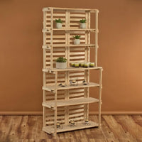 6 Shelf Wood Panel Bakers Rack