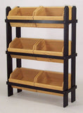 Pictured Black Frame/Oak Stained Crates