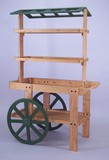 Pictured Oak Stain/Green Wheels & Top