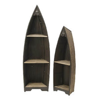 Nautical Wood Shelf Display - Set of 2