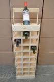 Wooden Wine Tower Display - 27 Bottle